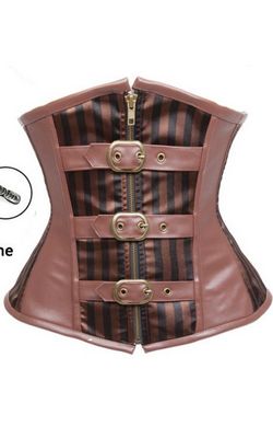 F3207 Cool Brown Cowgirl Underbust Corset